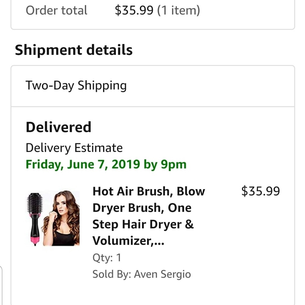 Hot air brush never used